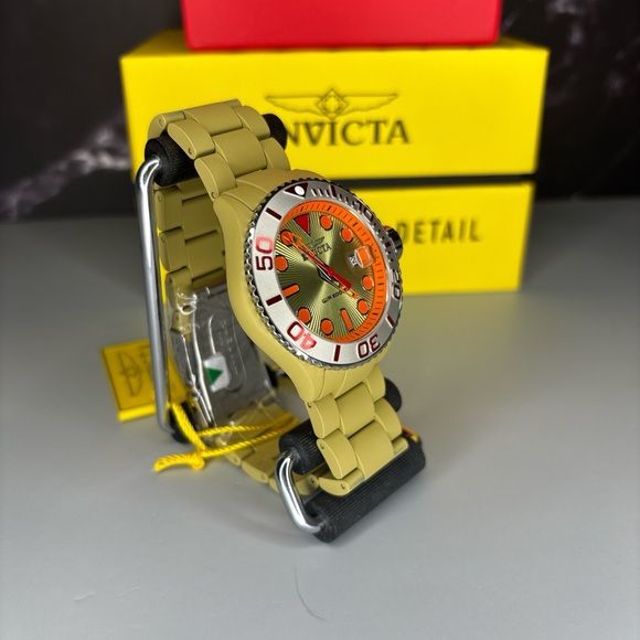 Invicta Grand Diver Playa Men's Watch - 46mm, Aqua Plating, Khaki (49480) - Picture 5 of 8